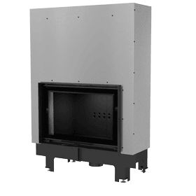 Water heating fireplace MBO 15 kW Ø 200 lift-up black thermotec lining