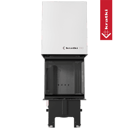 Kamineinsatz KRATKI REGNOR 500/500 7 kW Ø 200 3 seiten glas schwarz Verkleidung