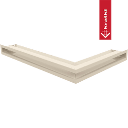 Kratka wentylacyjna kominkowa LUFT narożny lewy 60x40x6 kremowa Slim