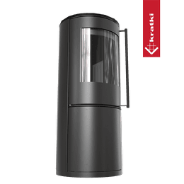 Wood burning steel stove KRATKI PICARD Ø 150 9 kW black thermotec
