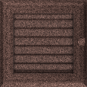 Kratka wentylacyjna kominkowa Oskar 17x17 miedziana malowana Z żaluzją