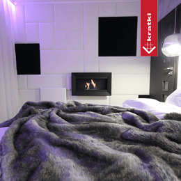 Wall mounted Bioethanol fireplace CHARLIE TÜV black