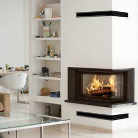 Smart steel fireplace VNP 810/410 14 kW Ø 200 Lift-up MSK