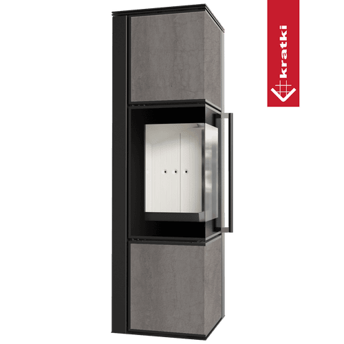 Wood burning steel stove KRATKI TORA/M 8 kW Ø 150 quartz sinter