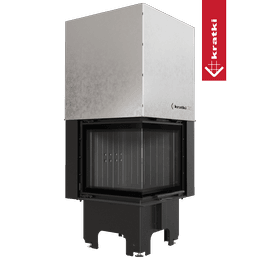 Stalen haard KRATKI VNL 480/480 8 kW Ø 200 Lift-up zwart thermotec