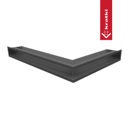 Vent Cover LUFT corner left 76,6x54,7x9 graphite