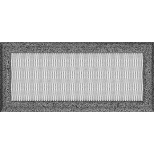 Kratka wentylacyjna kominkowa Oskar 17x37 czarno-srebrna