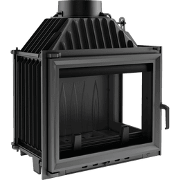 Cast iron fireplace MAJA right-sided 8 kW Ø 200