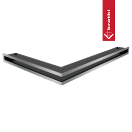 Grille de cheminée LUFT coin droite 54,7x76,6x6 Inox