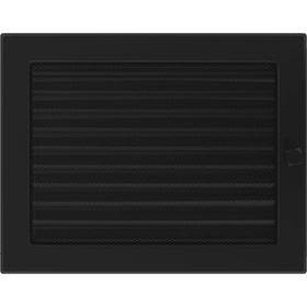 Rejilla de ventilación 22x30 negro con persianas