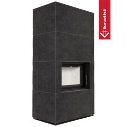 Modulaarinen takka KRATKI FLOKI BOX 8 kW Ø 160 kvartsisintteri FOKOS GRAFITE