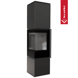 Houtkachel KRATKI REN/L links Ø 150 7 kW zwart thermotec