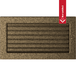 Grille de ventilation 17x30 noir et or avec une persienne