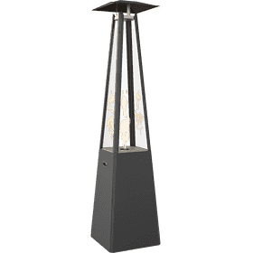 Outdoor Gas Heater Umbrella Steel Black 12 kW Set