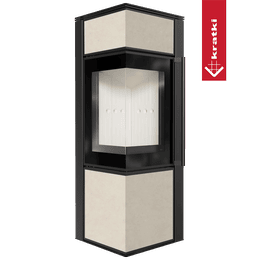 Poêle à bois en acier KRATKI TORA/S 8 kW Ø 150 quartz fritté FOKOS SALE porte à fermeture automatique