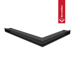 Eck-Lüftungsgitter LUFT links 76,6x54,7x6 schwarz