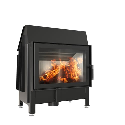 Steel fireplace ZIBI 11 kW Ø 180 with pyrolysis