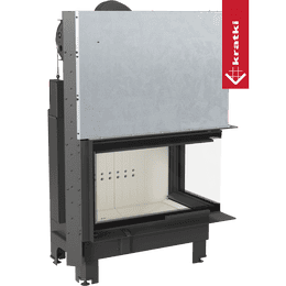 Focar semineu KRATKI MBO 15 kW Ø 200 colt dreapta deschidere verticala