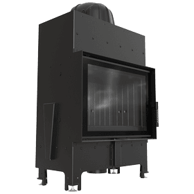 Steel fireplace FLOKI 8 kW Ø 160 black thermotec lining
