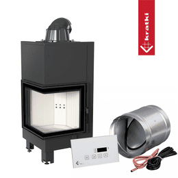 Inteligentní krbová KRATKI MBN levá 8 kW Ø 200 MSK GLASS
