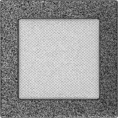 Kratka wentylacyjna kominkowa 17x17 czarno-srebrna