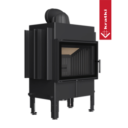 Chimenea de acero RATKI NORRA 9,9 kW Ø 200 con revestimiento negro