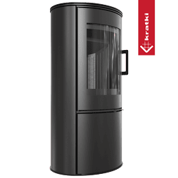 Piec stalowy koza AB S/DR ECO 5,5 kW Ø 150 czarne wyłożenie