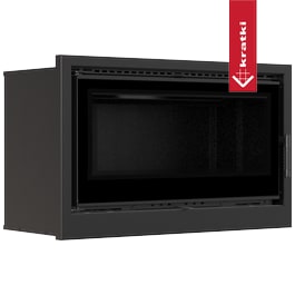 Fireplace cassette KRATKI ARKE 95 14 kW Ø 200 black thermotec | Kratki