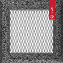 Kratka wentylacyjna Oskar 17x17 czarno-srebrna
