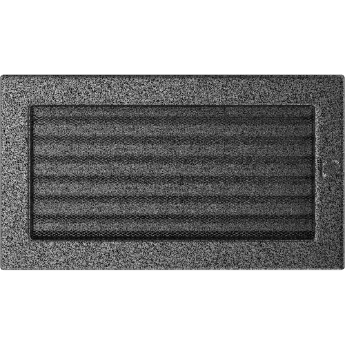 Rejilla de ventilación 17x30 negro y plata con persianas