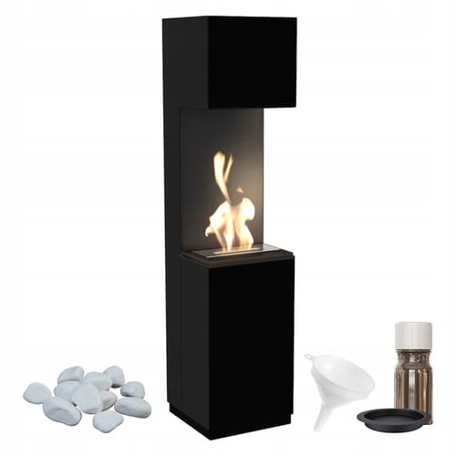 portal Bioethanol fireplace SIERRA TÜV black set