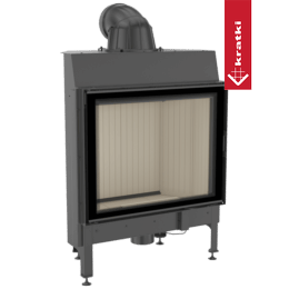 Chimenea de leña de acero KRATKI NADIA 13 kW Ø 200 doble cara