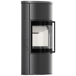 BJORN Ø 150 7kW free-standing steel stove High decorative GRAFITE SATIN storage ceramic; ceramic cover