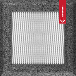 Kratka wentylacyjna Oskar 17x17 czarno-srebrna