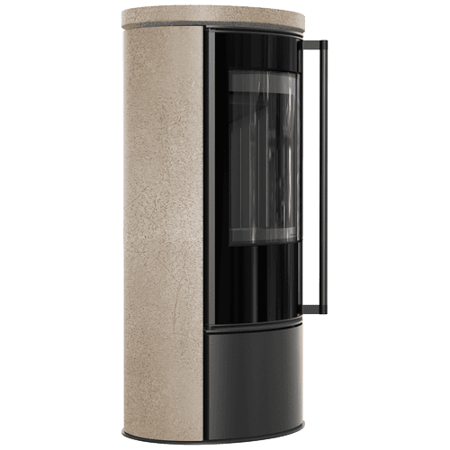 KRATKI ERIK Ø150 5,5 kW Keramikofen GOLD SATIN Deckel Schwarz Termotec