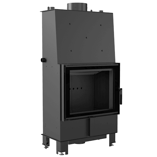 Water heating fireplace LUCY 16 kW Ø 200 black thermotec lining