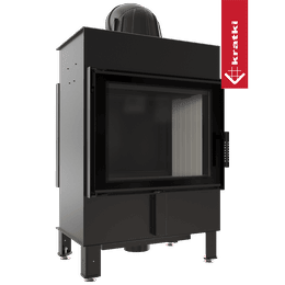 Steel fireplace KRATKI LUCY TUNNEL 12 kW Ø 200 tinplate back