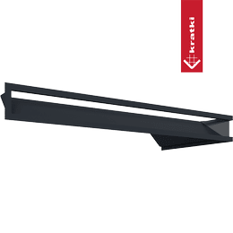 Capac aerisire LUFT colț stânga 80x40x9 grafit Slim