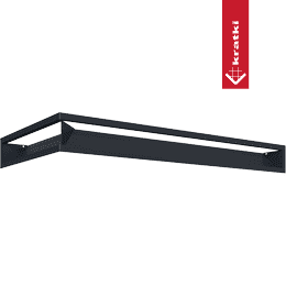 Vent Cover LUFT corner right 40x80x9 graphite Slim