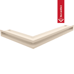 Eck-Lüftungsgitter LUFT rechts 40x60x6 Creme Slim