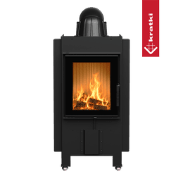 Steel fireplace KRATKI LAWA 9 kW Ø 200 black thermotec