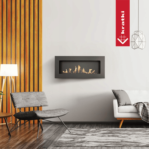 Bioethanol fireplace delta 2 slim TÜV set | Kratki