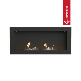 Built-in bioethanol fireplace GOLF2 90 cm black