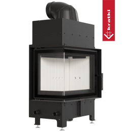 Oceľový krb KRATKI FLOKI S ľavý 8 kW Ø 160