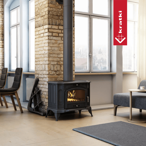 Wood burning cast iron stove KRATKI K9 Turbofan Ø 150 10 kW | Kratki