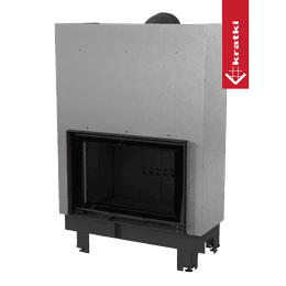 Plieninis židinys KRATKI MBO 15 kW Ø 200 Pakeliamasis juodas termotec