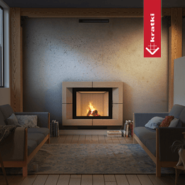 Steel fireplace KRATKI NADIA 13 kW Ø 200