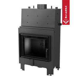 Wasserführender Kamineinsatz KRATKI MBM 12 kW Ø 180 schwarz Verkleidung