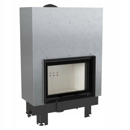 Kamineinsatz aus Stahl KRATKI MBM 10 kW Ø 200 mit Schiebetür mit Türfeder