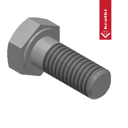 śruba z łbem szesciokatnym M8x20 DIN 933 / ISO 4017 / 82105 kl. 5.8 ocynk jm 100 szt.